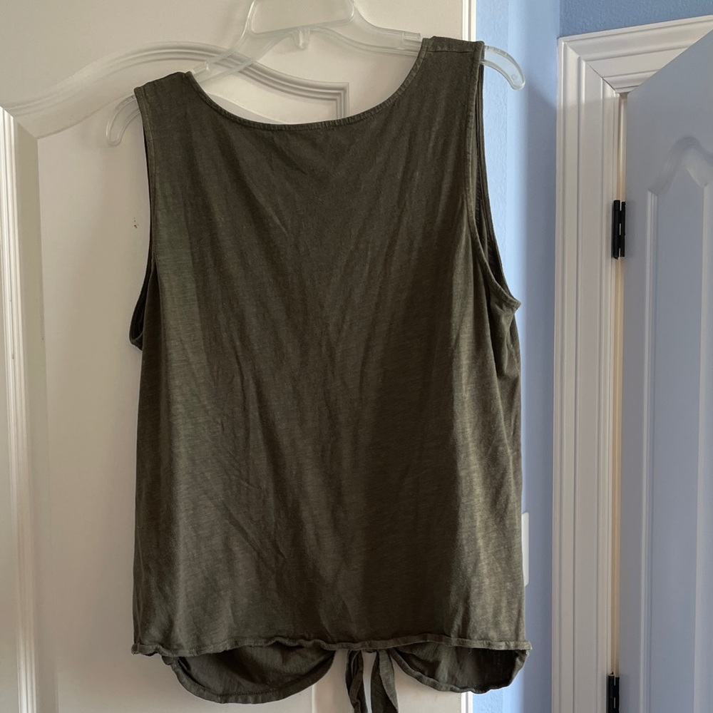 Sanctuary Co. Olive Button-Front Tank Top - Picture 3 of 3